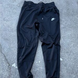 Nike Black Sweatpants with White Logo